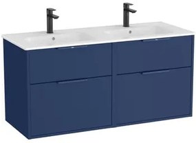 Roca Optica fürdőszobai szekrény dupla mosdóval 120x58x45,5 cm kék matt OPT1202ZM