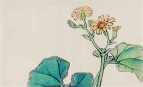 Flizelina Dekoratív Fotótapéta Hálószobába Virág és levelek 416x254 Ragasztó