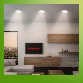 Briloner 7586036 - KLIRA 3× LED fürdőszobai süllyesztett mennyezeti lámpa szett, 1×LED/4,9W/230V, IP23, fehér