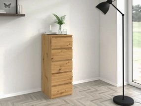 W5 fiókos szekrény, tölgy