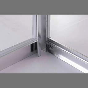 Stuxi Torino 110x70 aszimmetrikus szögletes nyílóajtós zuhanykabin 6 mm vízlepergető biztonsági üveggel, króm elemekkel, 200 cm magas