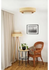 Brilagi - LED mennyezeti lámpa CEDAR LUNETA LED/26W/230V rattan/barna/krémszínű