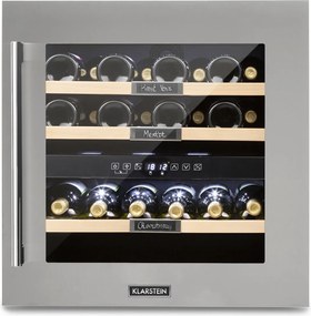 Klarstein Vinsider 36, borhűtő, 94 liter, 5-22°C, 2 zóna, rozsdamentes acél