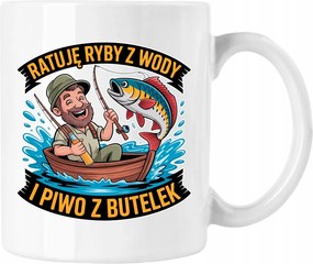 Horgász bögre Vicces Mentő Bs Fehér 330ml