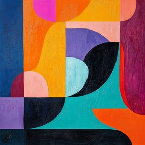 Canvas Vászonkép Absztrakt Geometria Színek Bauhaus Modern 40x40