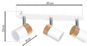 spotlámpa JOKER WHITE WOOD 3xGU10/8W/230V