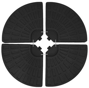 4 db fekete legyező alakú napernyőtalp