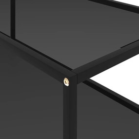 322898 Coffee Table Black 100x50x35 cm Tempered Glass