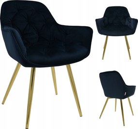 Kárpitozott Szék Velúr Étkező Nappali Fotel Modern Loft Steppelt