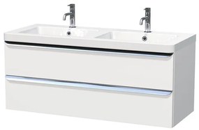 Naturel Pavia Fürdőszobaszekrény mosdóval 120x53x49 cm fehér matt, króm fogantyú PAVIA3120ZCR