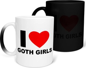 Mágikus Bögre I Love Goth Girls Vicces Ajándék 330ml Csomagolás