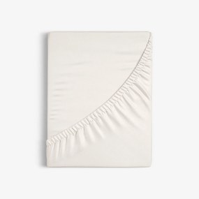 Goldea körgumis pamut lepedő - elefántcsont 140 x 200 cm