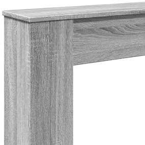 szürke sonoma színű szerelt fa kandallóburkolat 100x20x100 cm