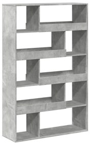 betonszürke szerelt fa könyvespolc 100 x 33 x 156,5 cm