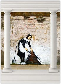 Poszterek 50x70 Banksy Takarítónő Grafiti