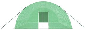 zöld acélvázas melegház 48 m² 8 x 6 x 2,85 m