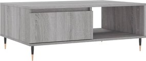 vidaXL szürke sonoma szerelt fa dohányzóasztal 90 x 60 x 35 cm