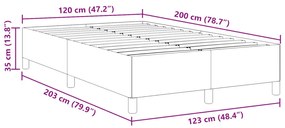 Ágykeret Sötétszürke 120x200 cm Bordázott Anyag
