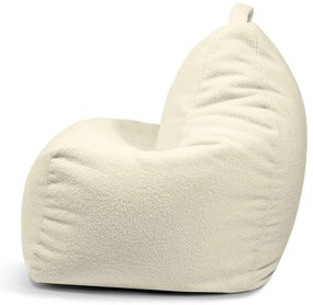 Krémszínű buklé babzsákfotel Play Amuse – SLOWDOWN