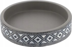 Szappantartó Boho Etno Kerek Szürke Fürdőszoba