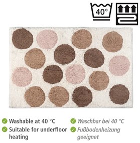 Barna-bézs bio pamut fürdőszobai kilépő 60x90 cm Tibet – Wenko