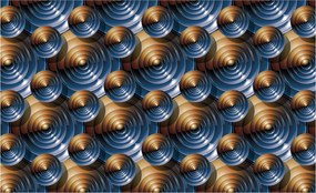 Fotótapéta Koncentrikus kerekek Absztrakt Illúzió Arany 350x250 hatás +ragasztó