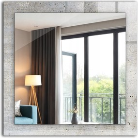 Falra akasztható dekoratív tükör Repedt beton fal 60 x 60 cm