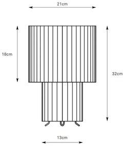 Markslöjd 108895 - CATIS asztali lámpa 1xE27/60W/230V, 32 cm, fehér