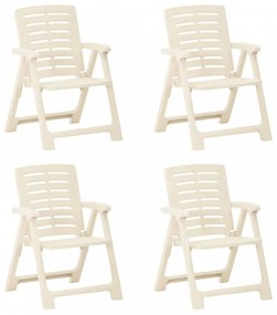 4 db fehér műanyag kerti szék