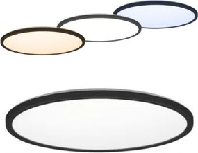 LED-es kerek fürdőszobai plafon légmentesen záródó erős 3 szín fekete IP54