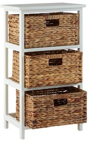 Fehér-natúr színű paulownia fürdőszobai polcos állvány 41x70 cm Padstow – Premier Housewares