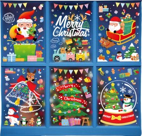 Karácsonyi Matricák Karácsonyi Ablakdíszek Hópehely Ünnepek