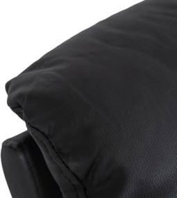 Masszírozós, hintafunkciós dönthető fotel fekete színben, műbőr kárpittal BRUCE