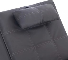 Szürke műbőr dívány párnával