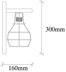 Fali lámpa EREBOS 1xE27/40W/230V