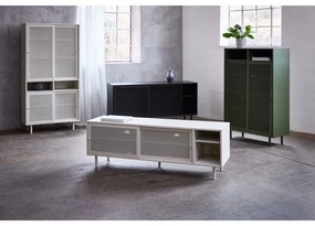 Sötétzöld fém TV-állvány 160x55 cm Veep – Unique Furniture