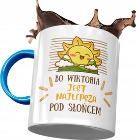 Kék Bögre Viktória Barátnőknek Ajándék Nyomtatott Fotóval