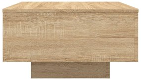 sonoma tölgy színű dohányzóasztal LED-lámpákkal 55 x 55 x 31 cm
