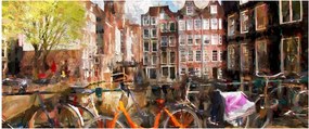 Kép - Amszterdam, festészet (120x50 cm)