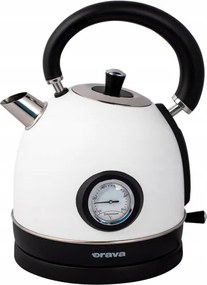 Retro Vízforraló Vintage Hőmérővel 1,8L Acél