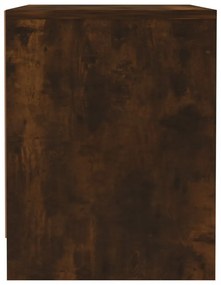 2 db füstös tölgy színű szerelt fa éjjeliszekrény 45x34x44,5 cm