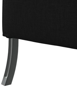 Magas Hátú Kanapé Fekete 109x56x121 cm Szövet