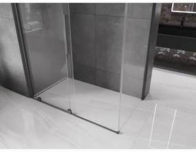 Mexen Velar, tolóajtós zuhanykabin 150 x 90 cm, 8 mm átlátszó üveg, polírozott grafit, 871-150-090-01-95