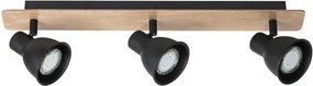 Rabalux beltéri karos spotlámpa gu10 3x15w bükk/fekete mac