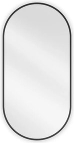 Mexen Loft ovális fürdőszobai tükör 90 x 45 cm, fekete keret - 9851-090-045-000-70