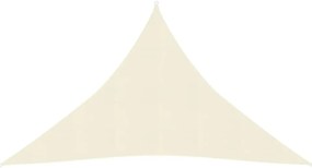 krémszínű HDPE napvitorla 160 g/m² 3 x 3 x 4,2 m