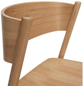 Natúr színű bárszék tölgyfa dekorral (ülésmagasság 75 cm) Oblique – Hübsch