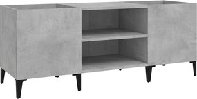 vidaXL betonszürke szerelt fa hanglemezszekrény 121x38x48 cm