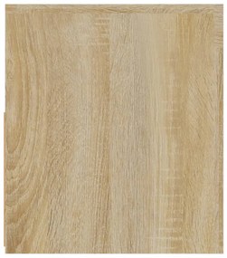 2 db füstös tölgy színű éjjeliszekrény LED-del 60 x 35 x 40 cm