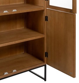 Natúr színű tálalószekrény kőrisfa dekorral 84,5x198 cm – Ixia